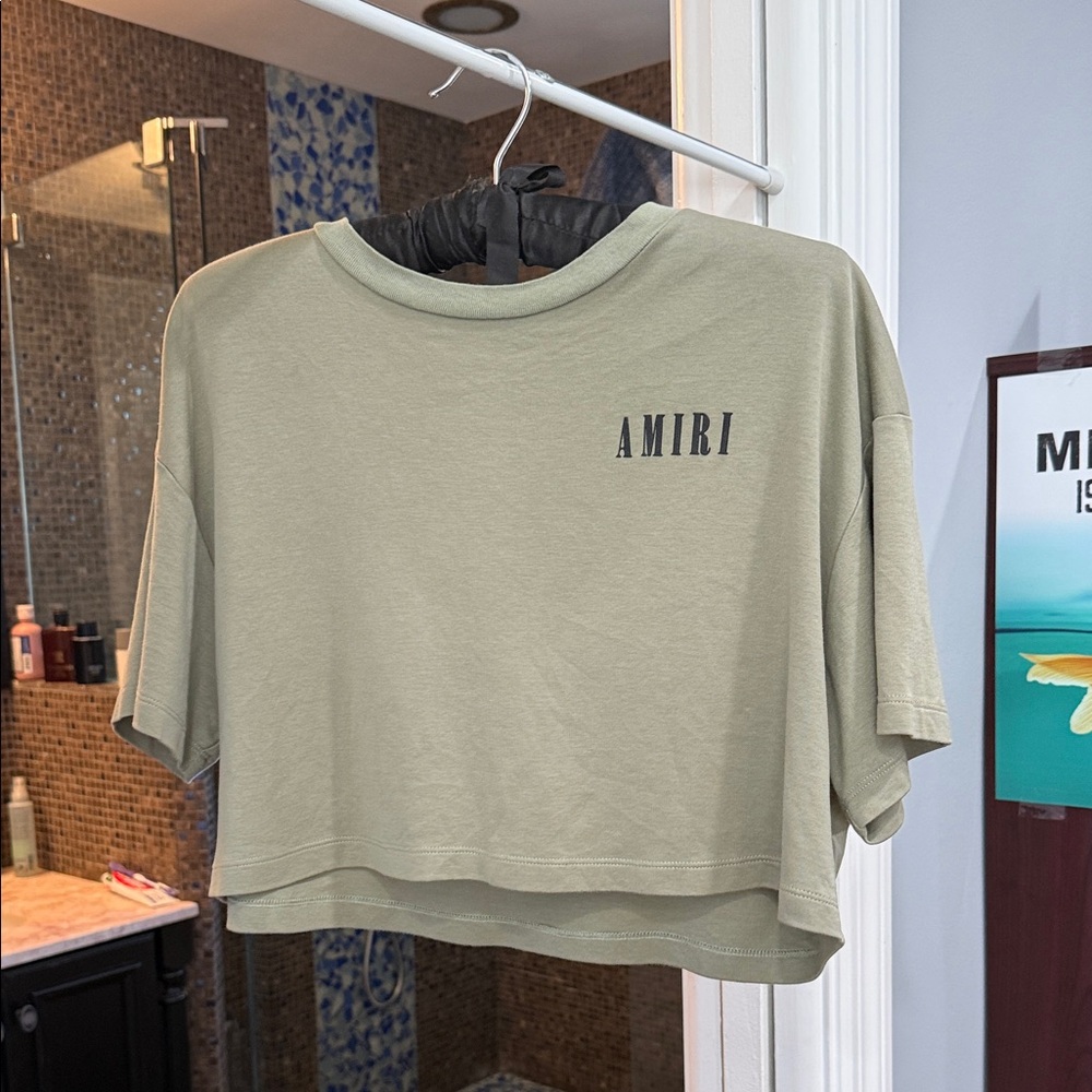 AMIRI Sage Green Women's Crop Top
